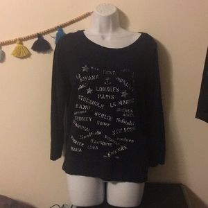 Navy blue Jcrew - a bit off the shoulder sweater